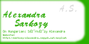 alexandra sarkozy business card